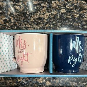 Mr & mrs cups set of 2